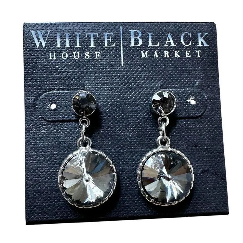 White House Black Market Crystal Drop Earrings